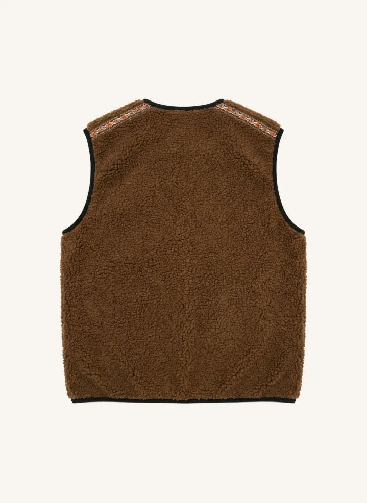 Hundred Pieces - Easy Sherpa Kolsuz Ceket | Kahverengi