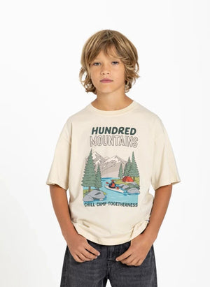 Hundred Pieces - Finn Chill Camp Organic Baumwoll-T-Shirt | Beige