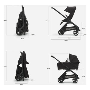 Bugaboo - Bugaboo Dragonfly Kompletter City Kinderwagen Graphit Gestell | Heather Grau