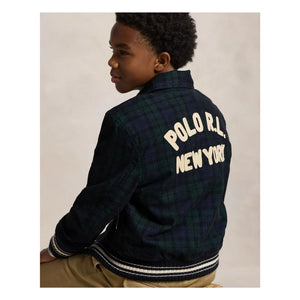 Ralph Lauren - Karierte Bomberjacke | Marineblau