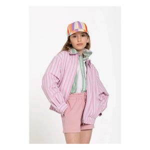 Smallable Kid - Noah Gestreifte Jacke | Puderrosa