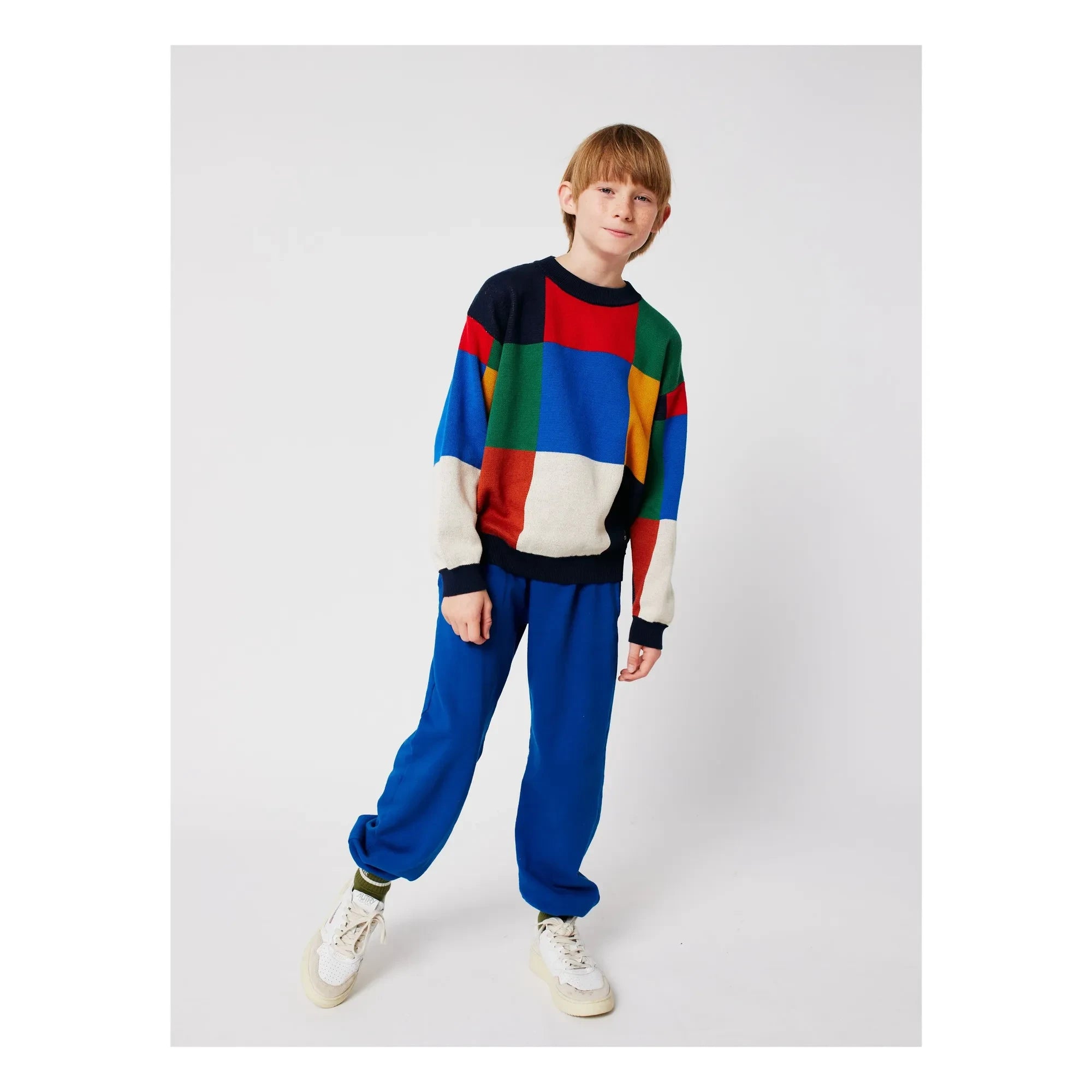 Bobo Choses - Karierter Bio-Baumwollpullover | Blau