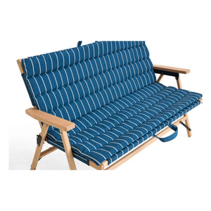 Hay - Outdoor market Klappbankauflage, Jasper Morrison | Blau