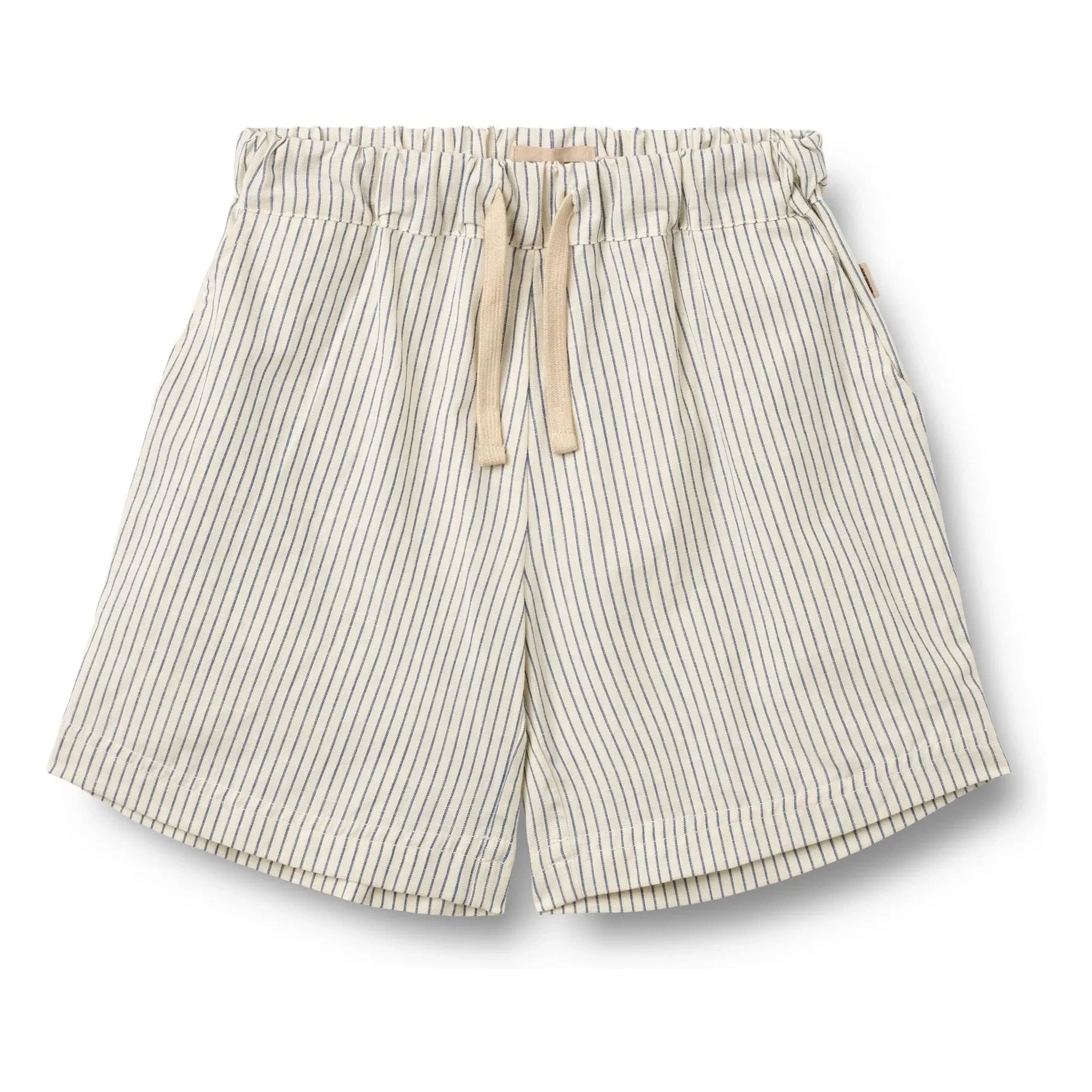 Wheat - Cuba Gestreifte Bio-Baumwollshorts | Ecru