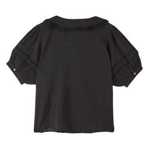 Emile et Ida - Vintage Spitzen-Bluse aus Baumwolle | Schwarz