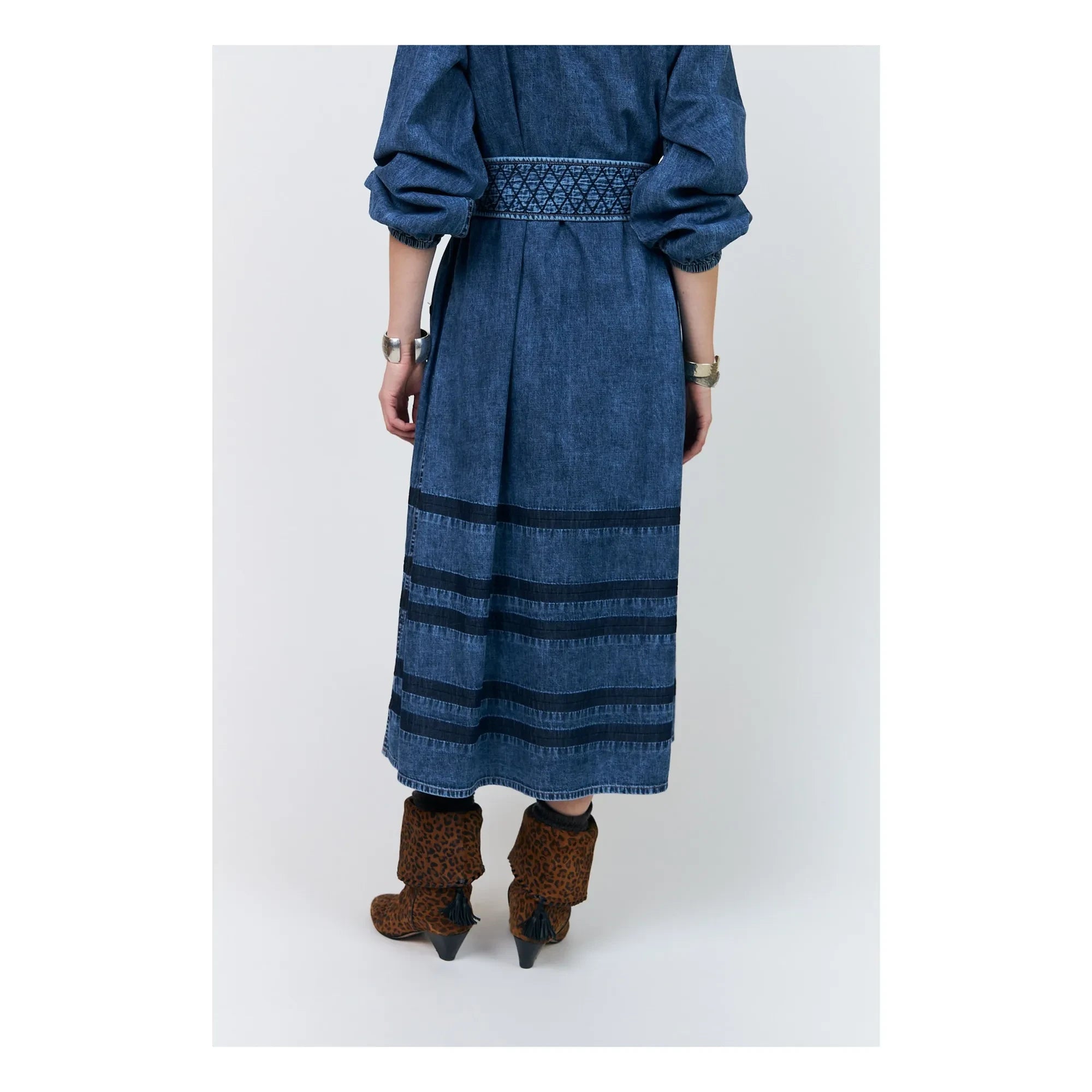 Lollys Laundry - Paris Denim Pamuk Elbise | Mavi