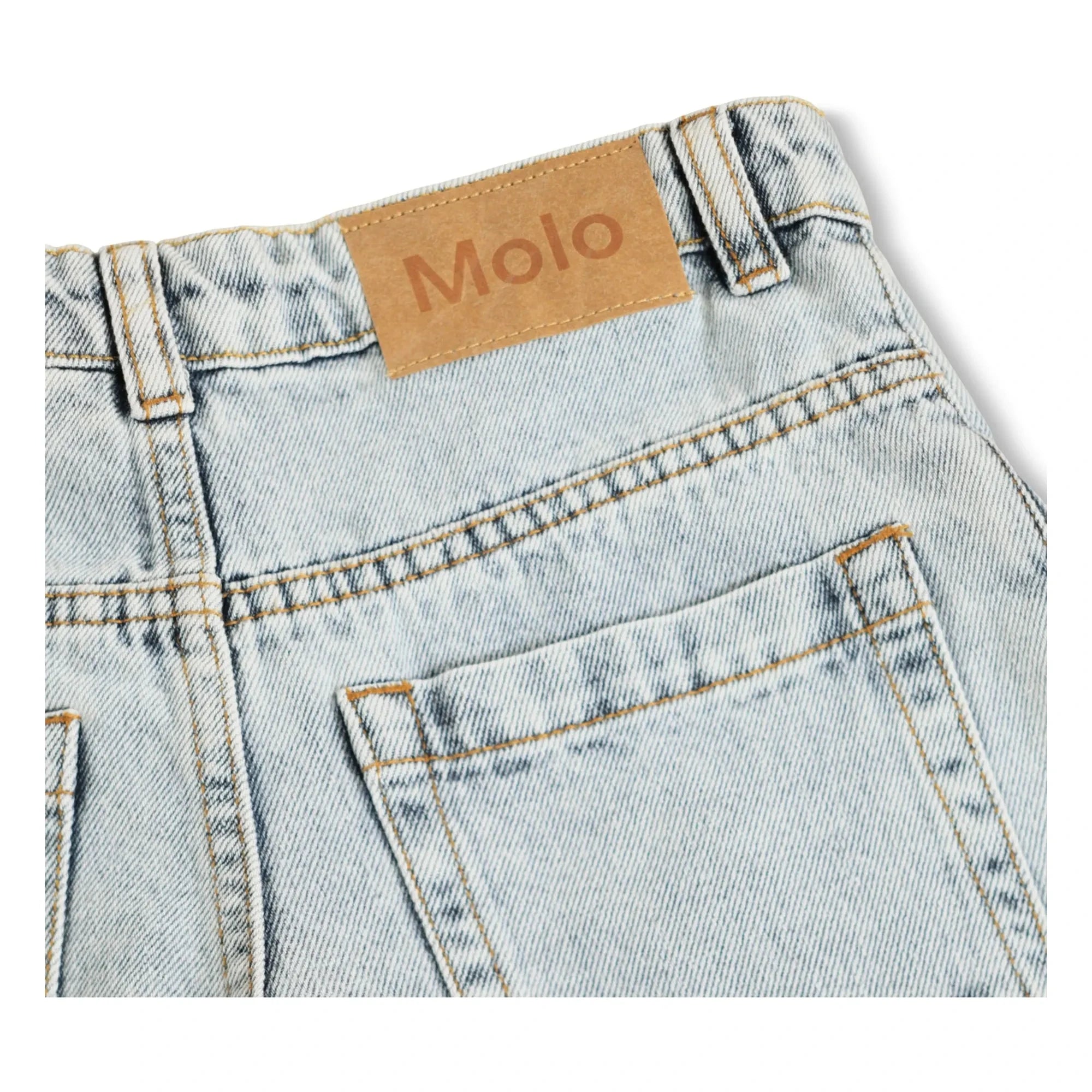Molo - Jeans-Bermuda mit Kunstmuster aus Bio-Baumwolle | Hellblau