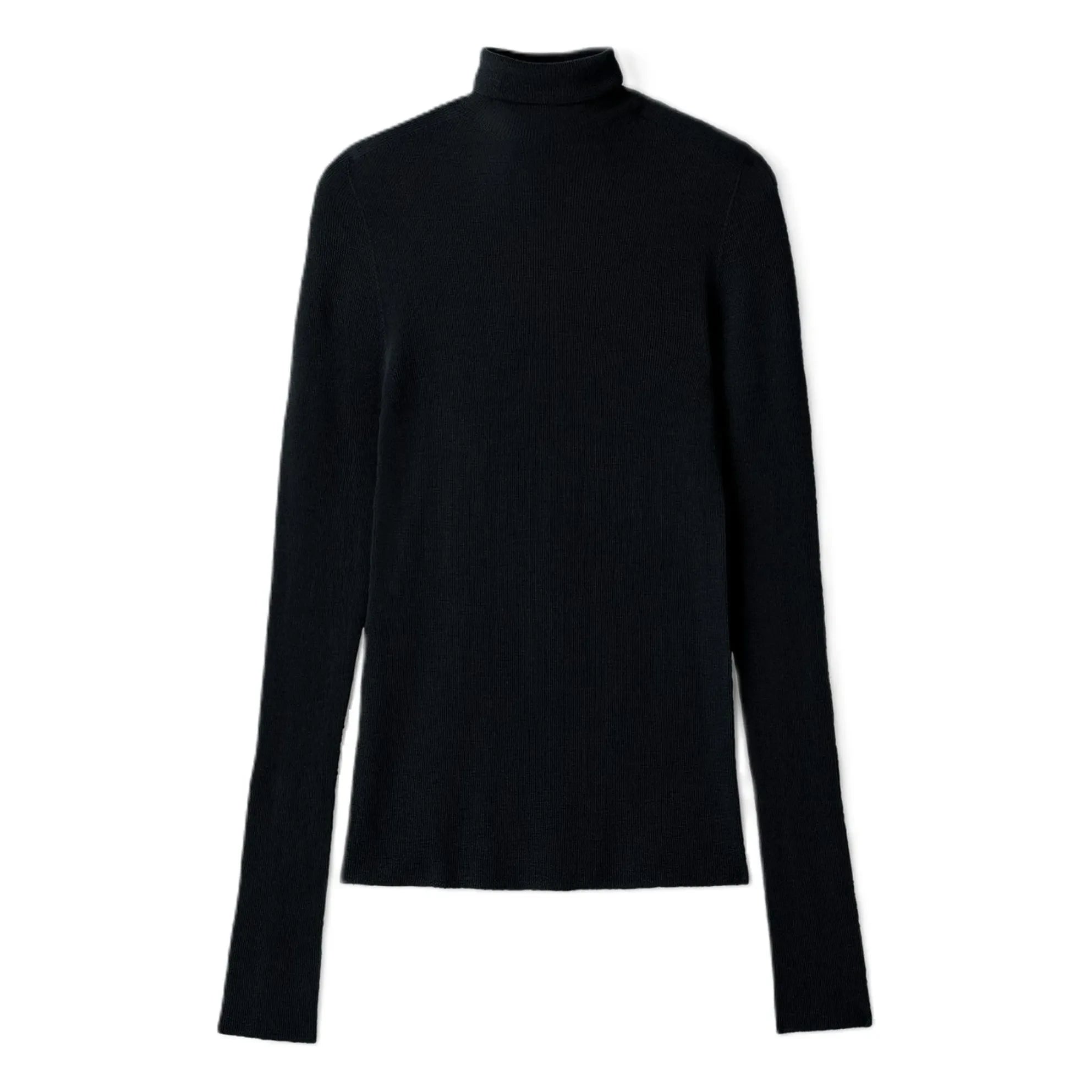 Bompard - Kaschmir Ultra Feiner Nahtloser Rollkragenpullover | Schwarz