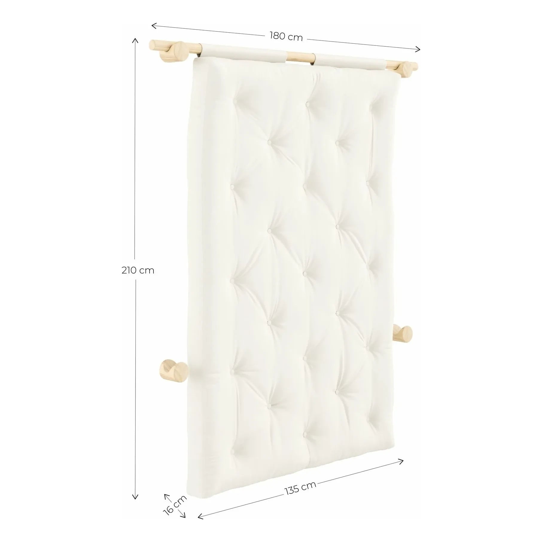 Karup Design - Kancalı ara yatak 135x200 cm | Krem