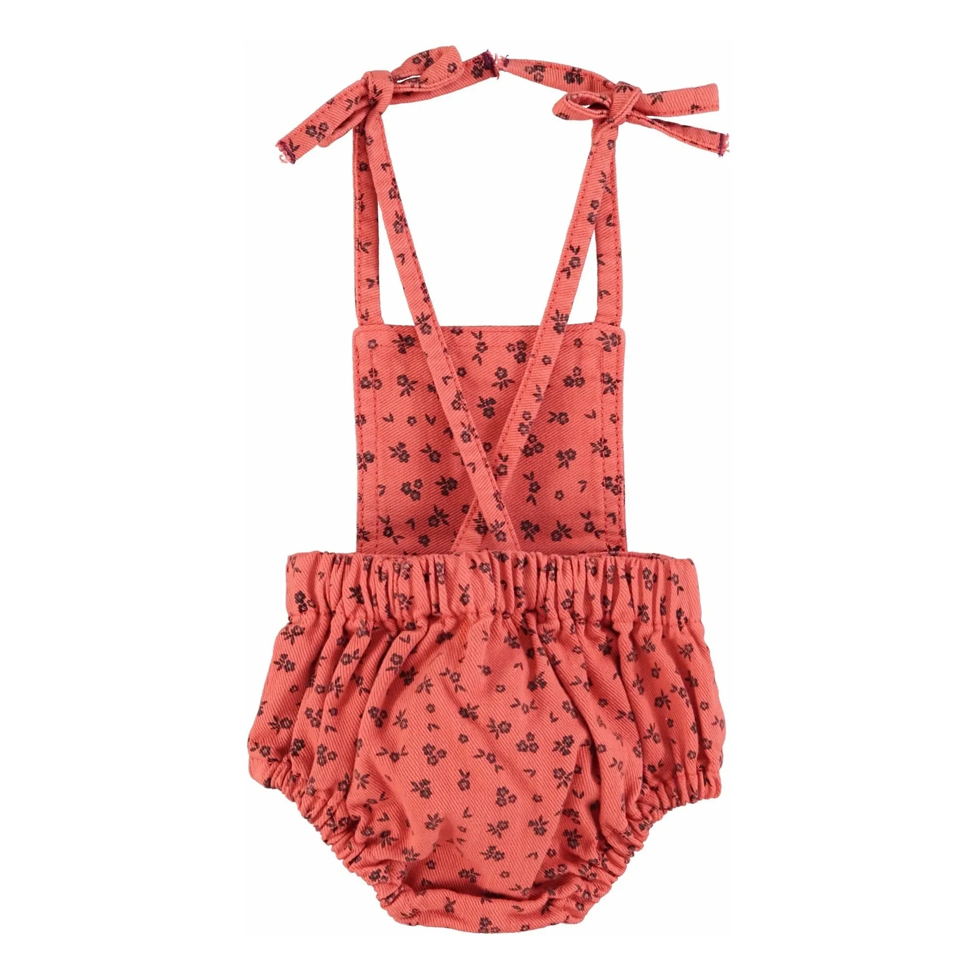 Piupiuchick - Strampler mit Blumenmuster | Koralle