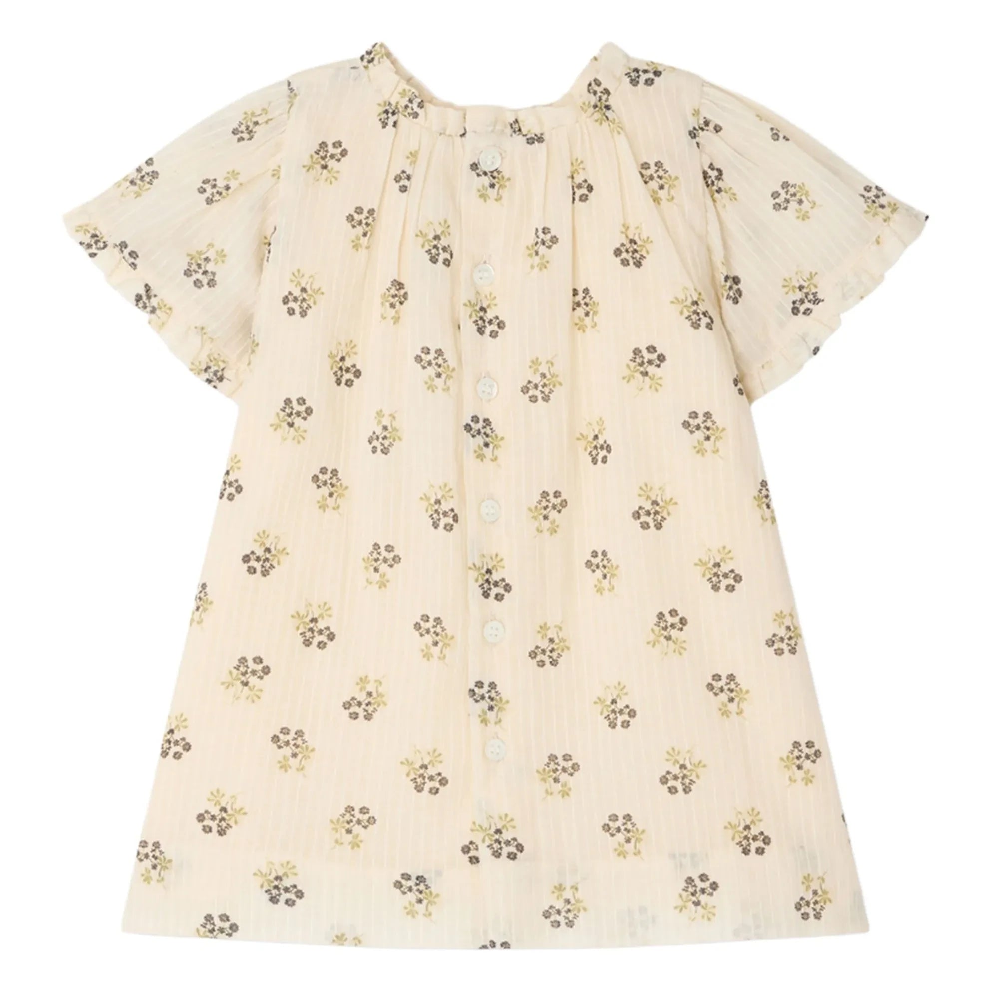 Bonpoint - Lucie Fleurie Kleid aus Bio-Baumwolle | Ecru