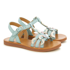 Pom d'Api - Plagette Multi Daisy Sandalen | Türkis