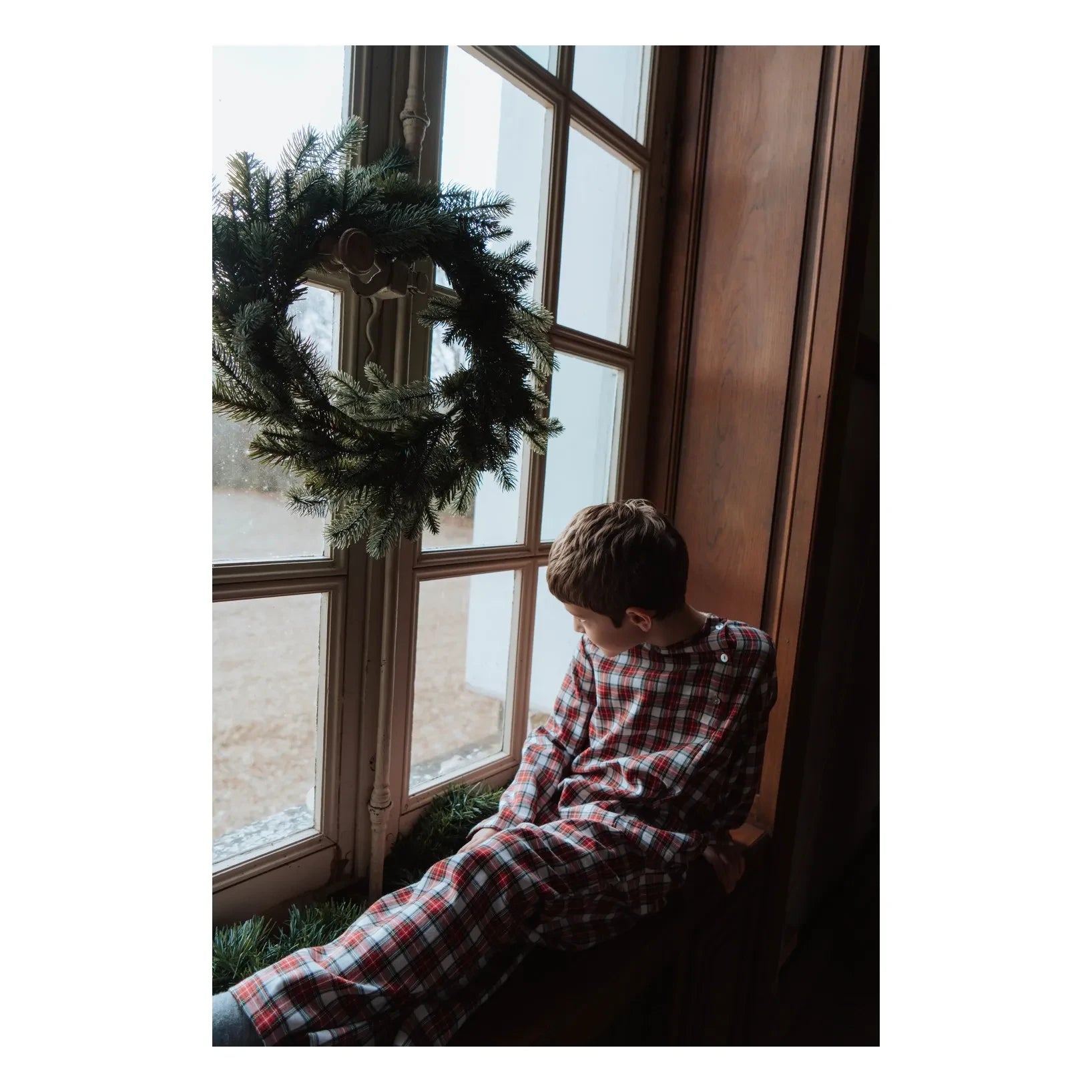 Risu Risu - Lao-kariertes Bio-Baumwoll-Pyjama | Rot