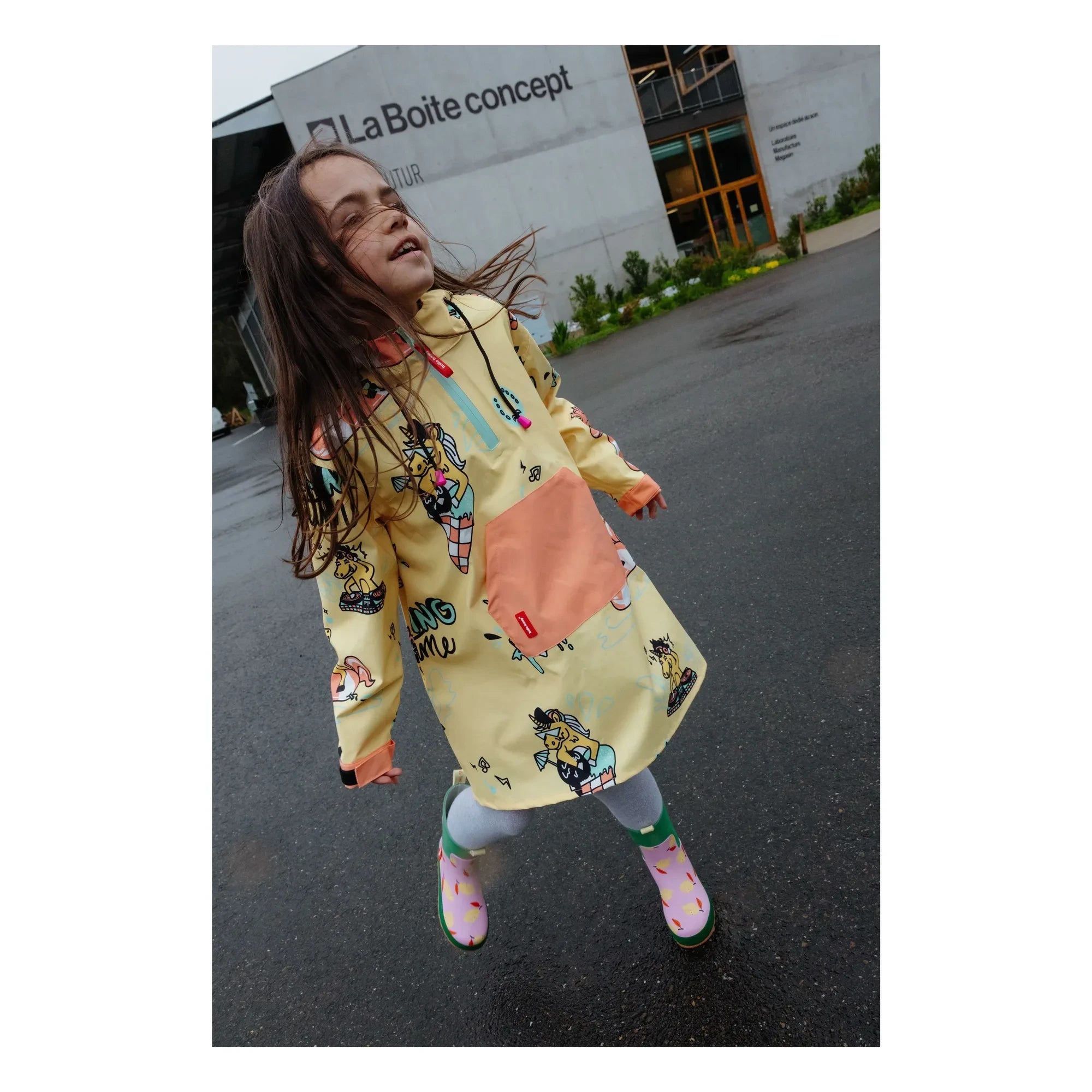 Hello Hossy - Einhorn-Regenmantel | Gelb