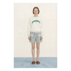 The Tiny Big Sister - Leinen und Baumwolle Schwan Shorts | Blau