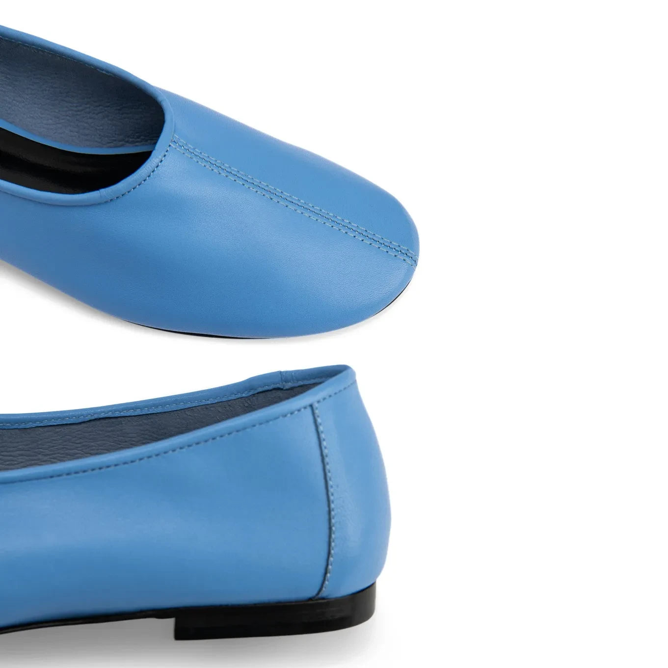 BY FAR - Prudence Deri Balerin Ayakkabı | Mavi