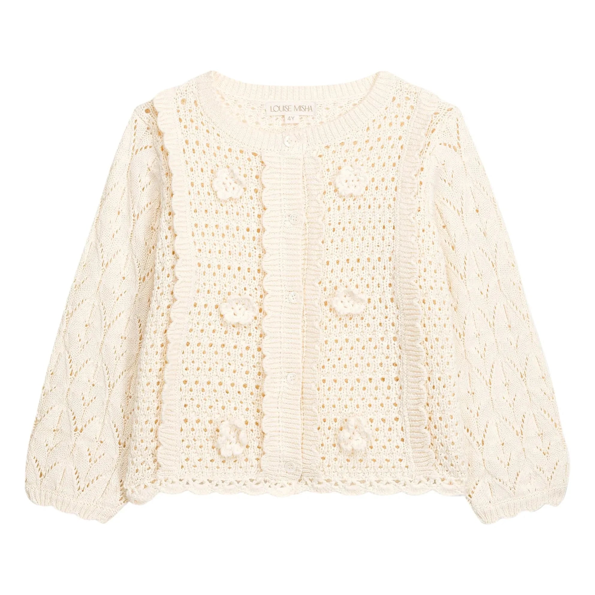Louise Misha - Chai Ajour-Weste | Creme