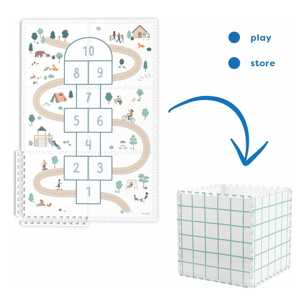 Play and Go - Tiloo modulare Spielmatte - Marelle