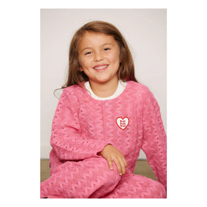 Mini Rodini - Bio-Baumwollhose mit Spitze | Rosa