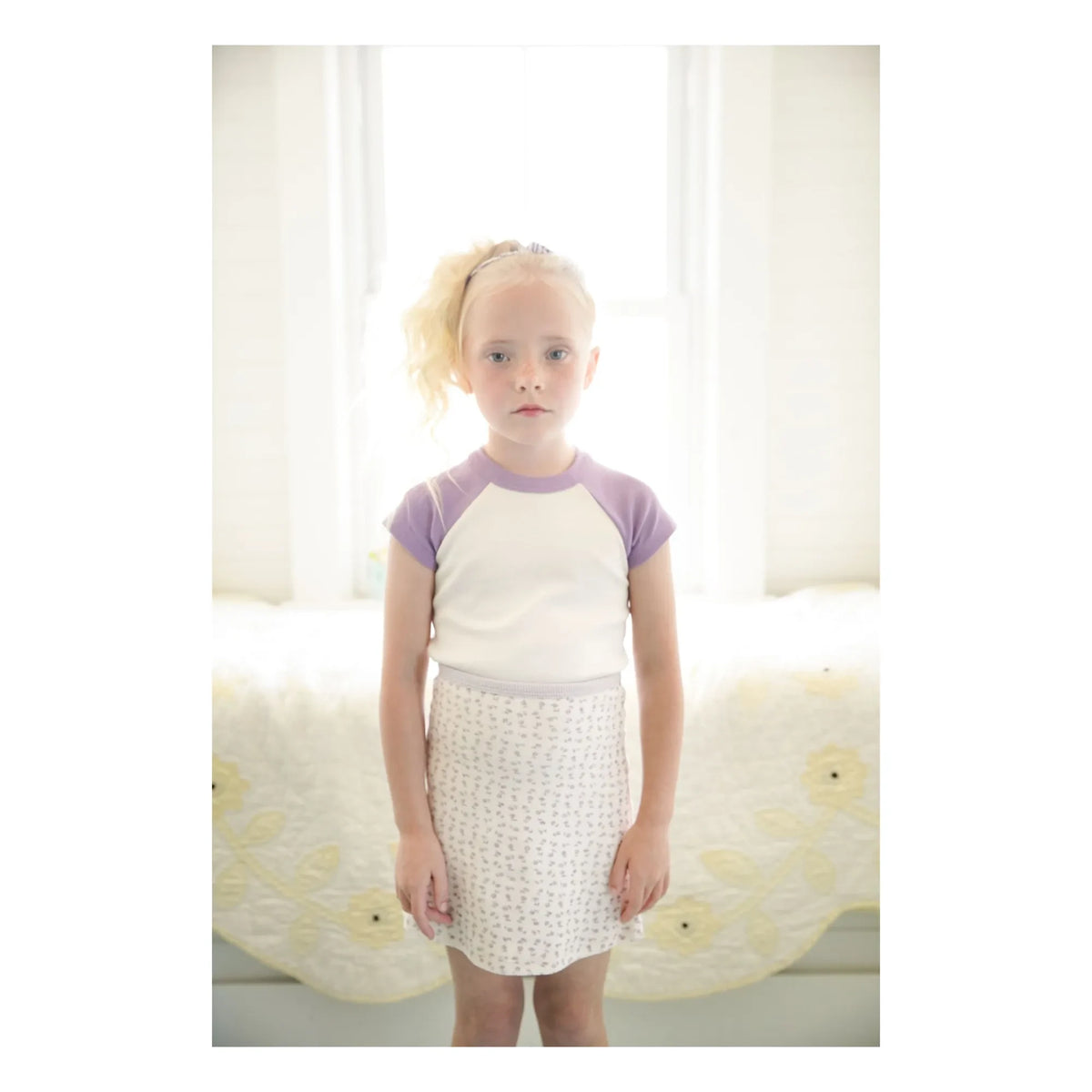 Soor Ploom – T-Shirt aus Bio-Baumwolle mit Knopfleiste, Softball | Ecru