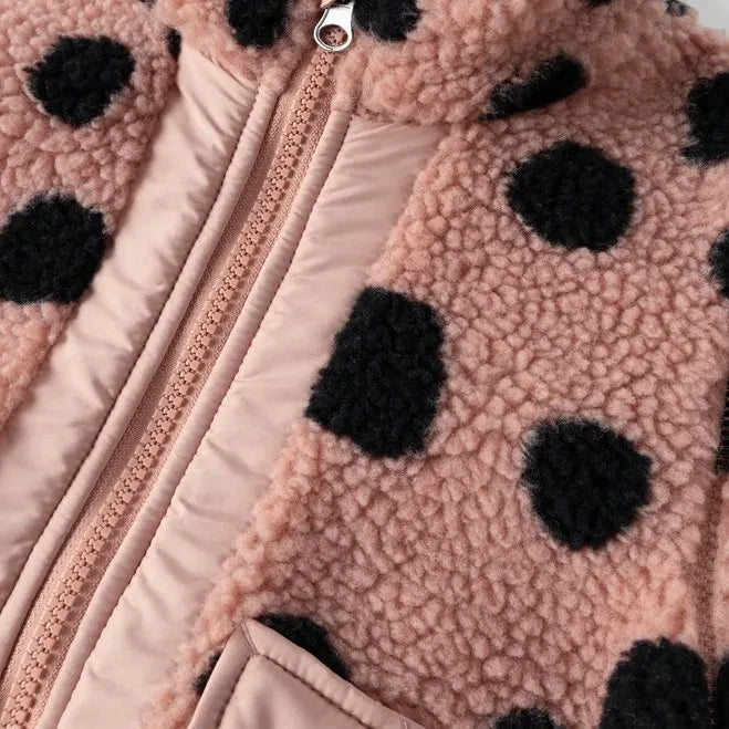 Liewood - Noam Jacke mit Leopardenmuster im Sherpa-Stil aus recycelten Fasern | Rosa