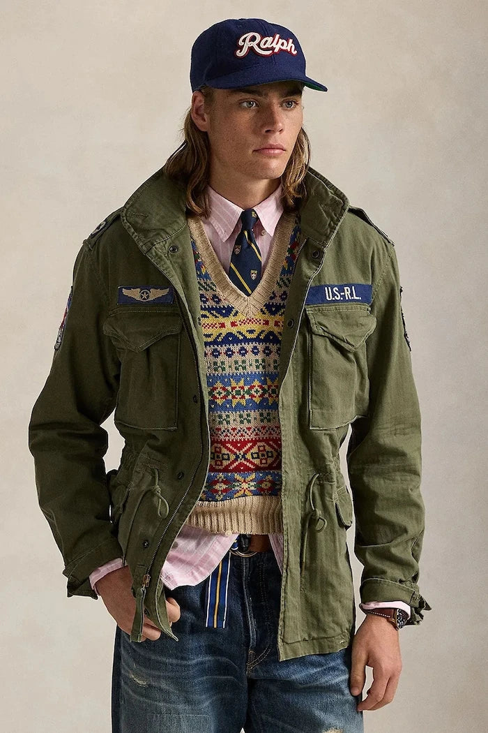 Polo Ralph Lauren Herren Baumwoll-Übergangsjacke Icnc Fld Jkt Lined Field
