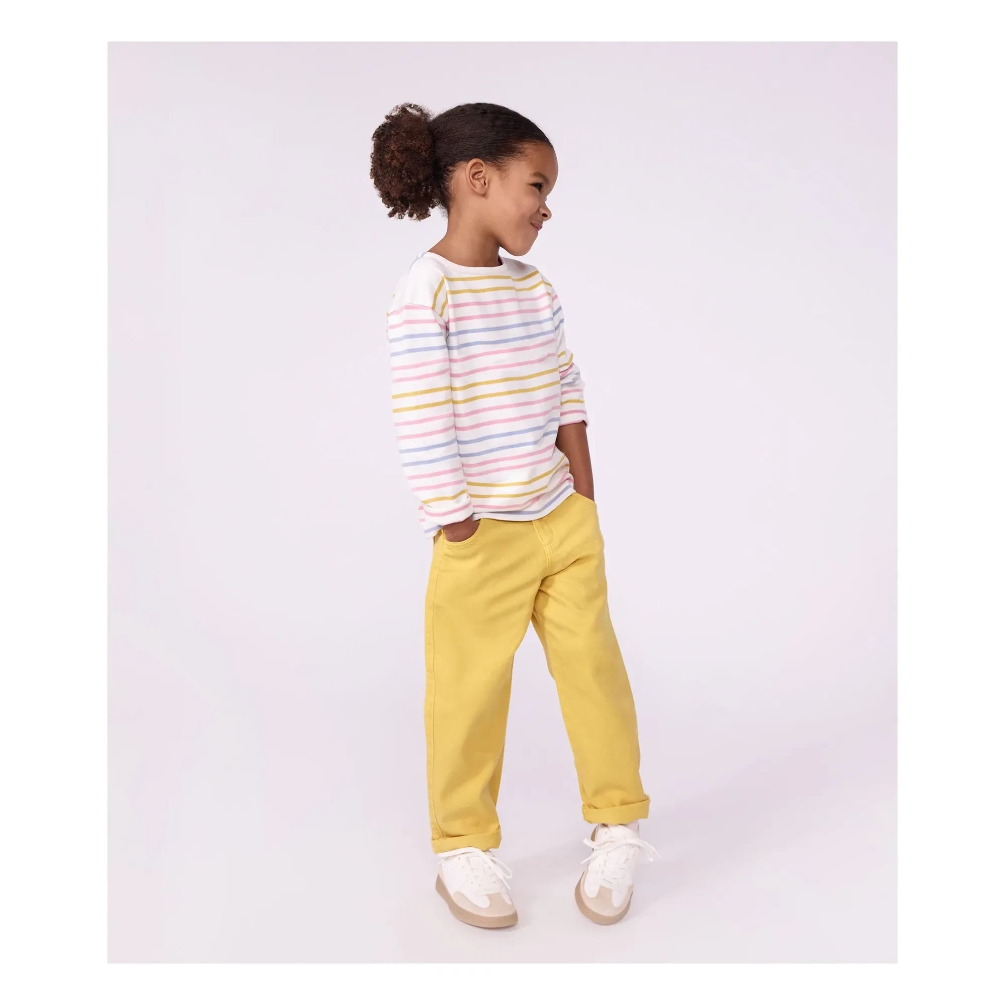 Petit Bateau - Marinière Logo Tişört | Pembe