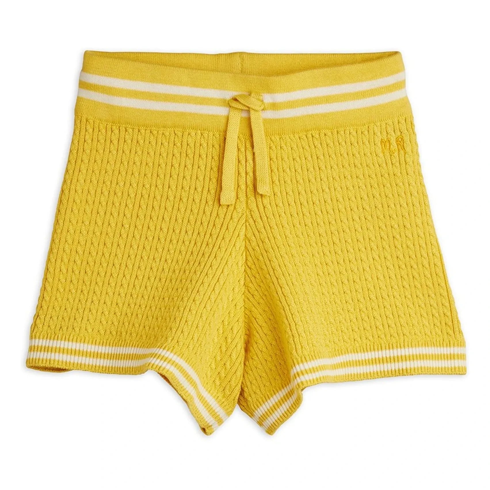 Mini Rodini - Strickshorts aus Bio-Baumwolle | Gelb