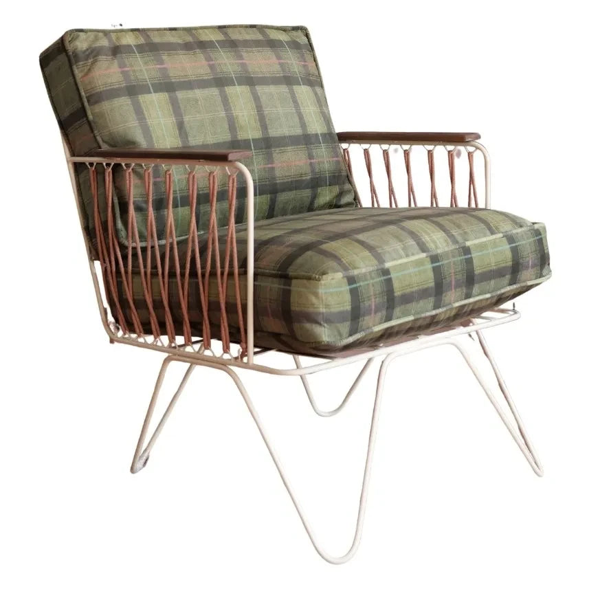 Honoré - Tartan Samt Croisette-Sessel | Grün
