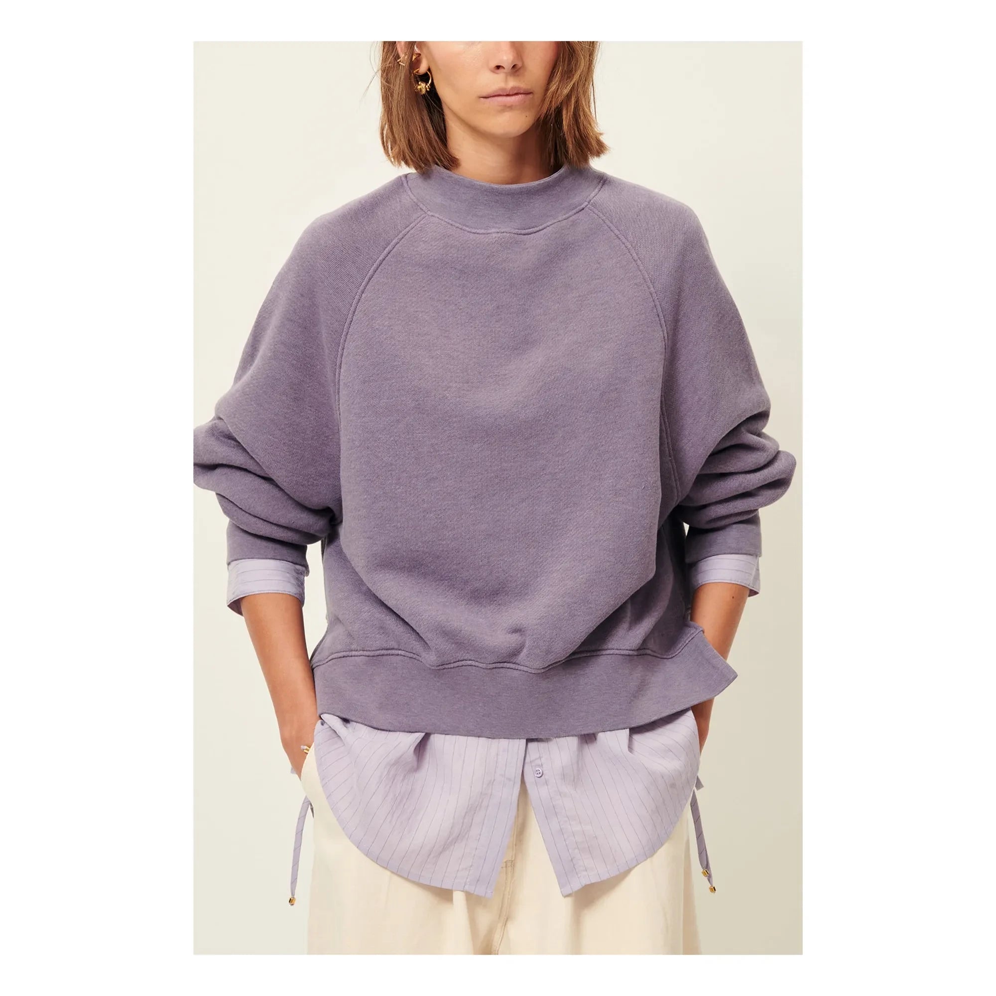 Sessùn - Oliveira Baumwoll-Sweatshirt | Lila