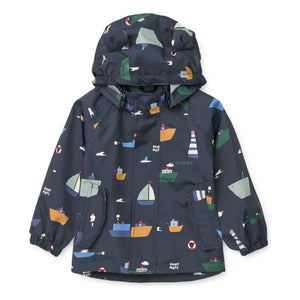 Liewood - Manu Bateaux Regen-Set aus recyceltem Faser | Marineblau