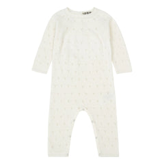 Bonton - Maman Merinowolle Durchbrochener Strampler | Ecru