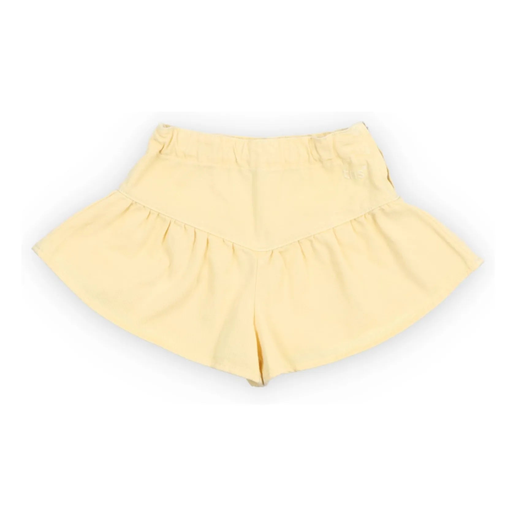 the new society - Bellis Denim Rüschen-Shorts | Hellgelb