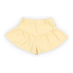 the new society - Bellis Denim Rüschen-Shorts | Hellgelb