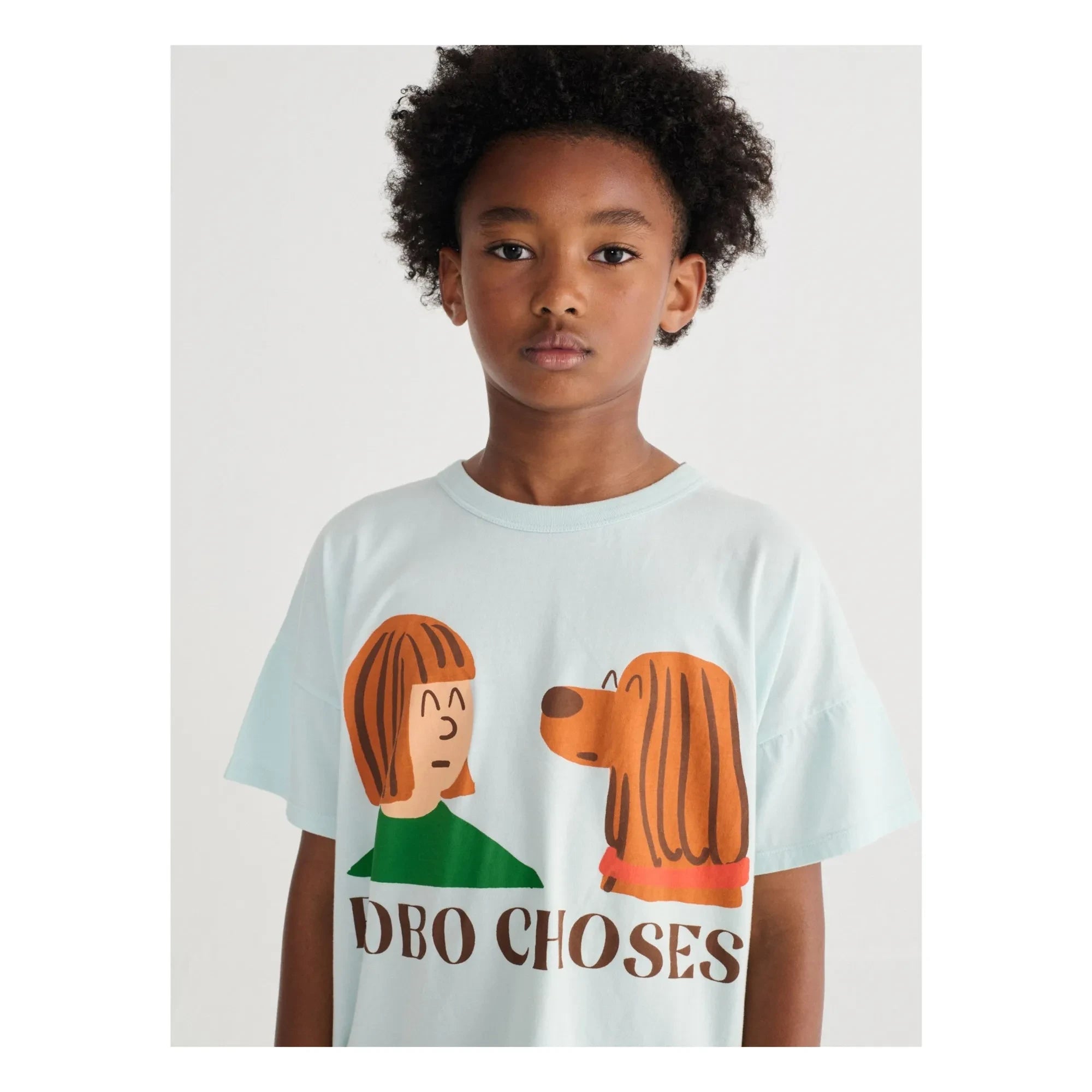 Bobo Choses - Friends T-Shirt Bio-Baumwolle | Hellblau