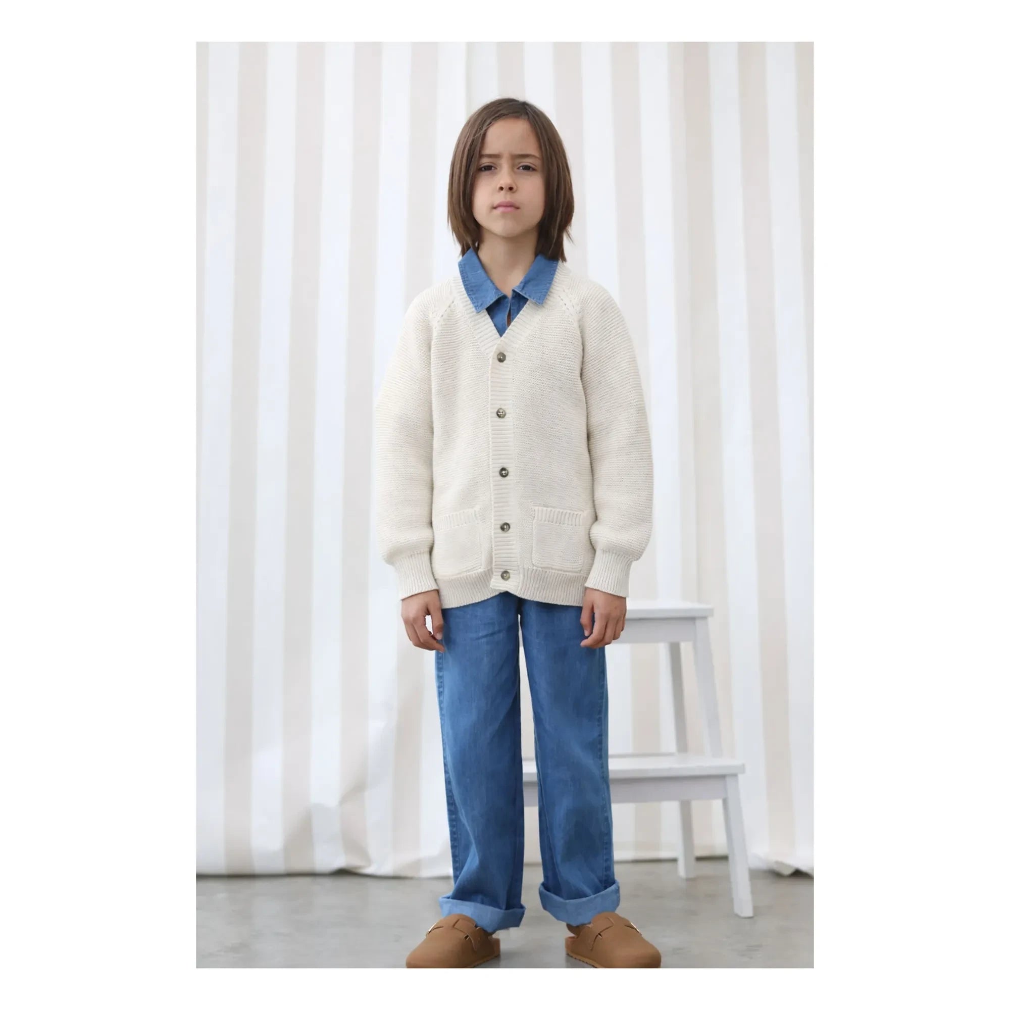 Lililotte - Victor Bio-Baumwoll-Strickjacke | Naturweiß