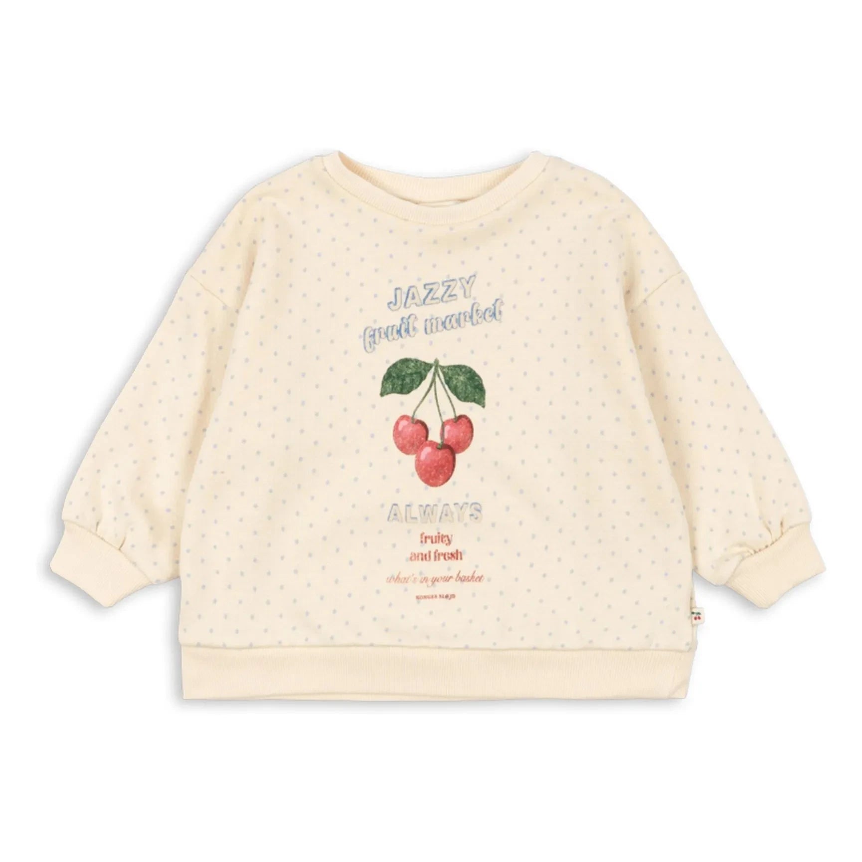 Konges Sløjd - Bio-Baumwolle Loupy Pois Sweatshirt | Naturweiß