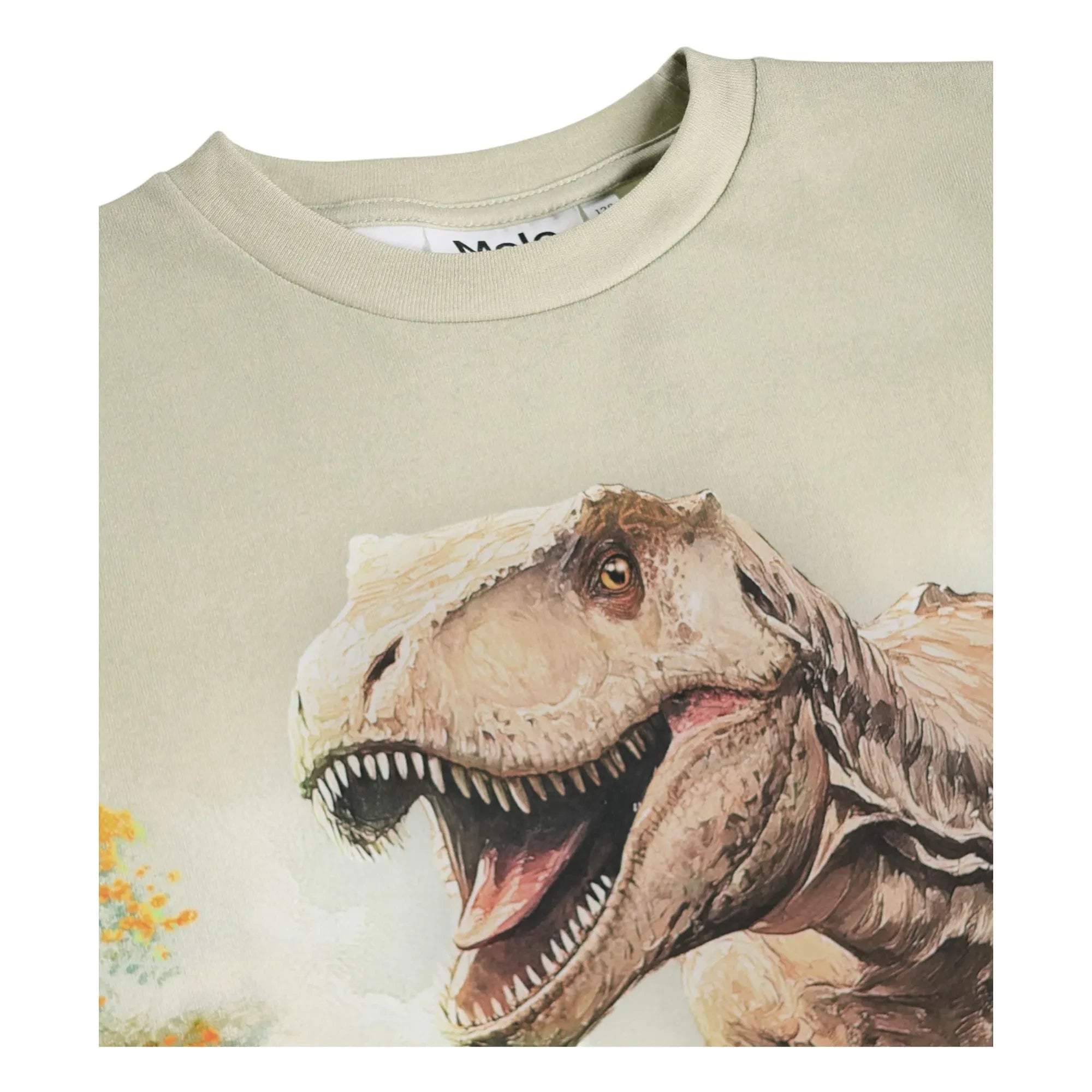 Molo - Riley Dinozor Organik Pamuklu Tişört | Bej