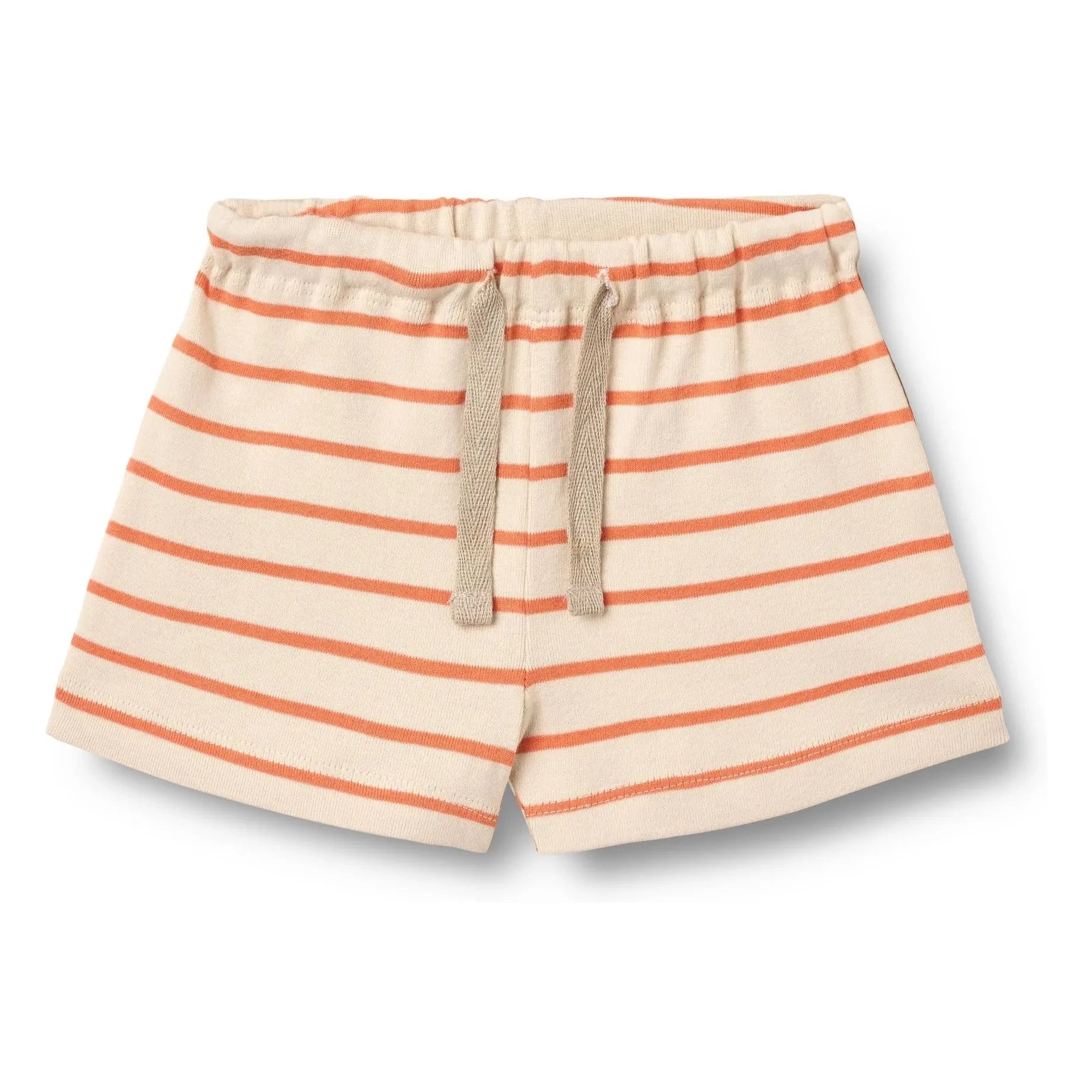 Wheat - Gestreifte Vic Jersey-Shorts aus Bio-Baumwolle | Orange