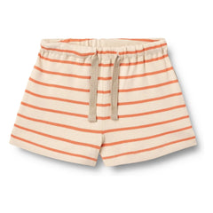 Wheat - Gestreifte Vic Jersey-Shorts aus Bio-Baumwolle | Orange