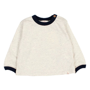Búho - Constrasté Chiné T-shirt | Ecru