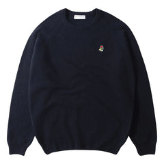 Edmmond Studios - Light Special Duck Merino Wollpullover | Marineblau
