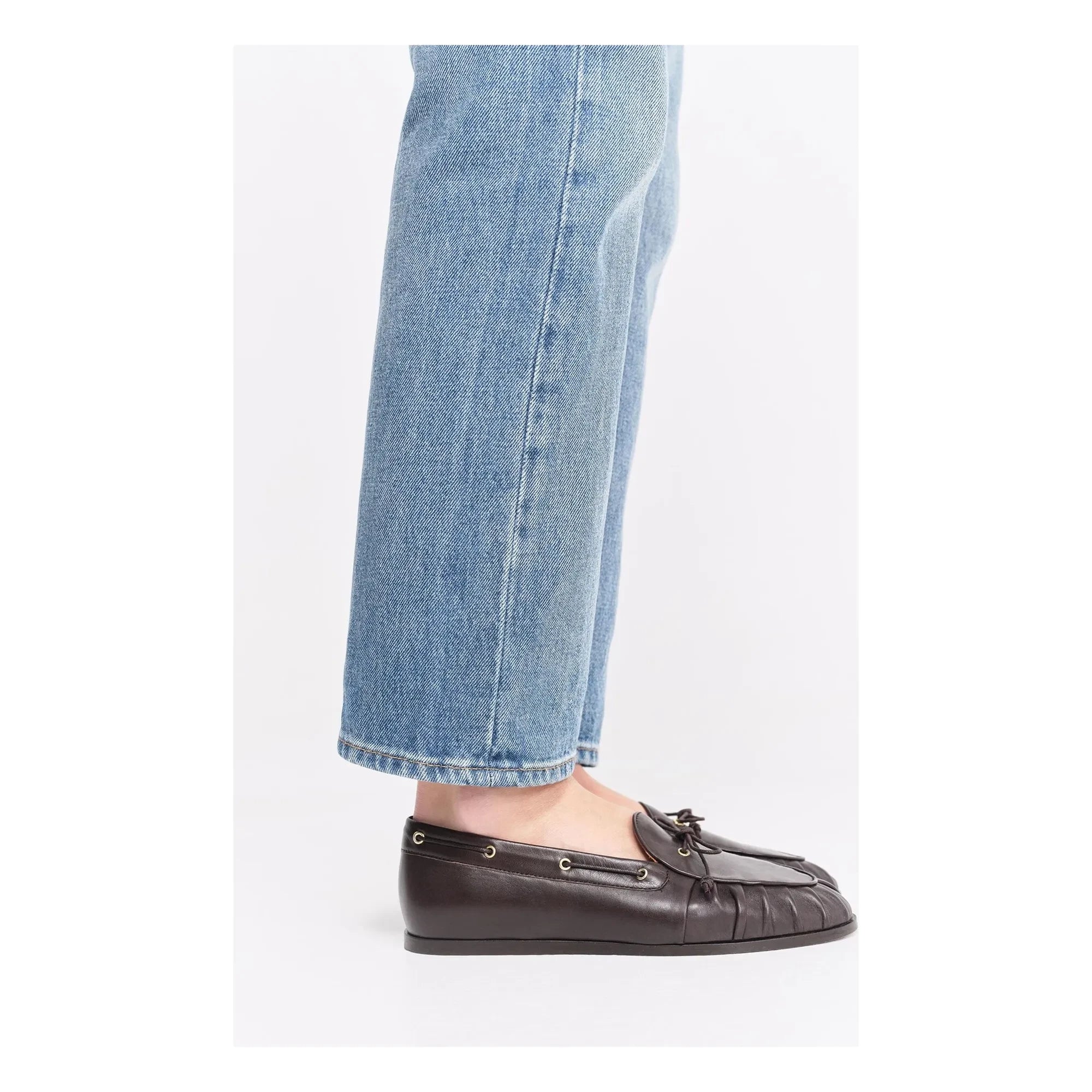 Socque Paris - Como Leder Pantoffel | Schokolade