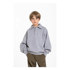 Hundred Pieces - Phoenix Pretzel Organik Pamuk Polo Shirt | Heather grey