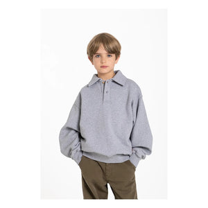 Hundred Pieces - Phoenix Pretzel Organik Pamuk Polo Shirt | Heather grey