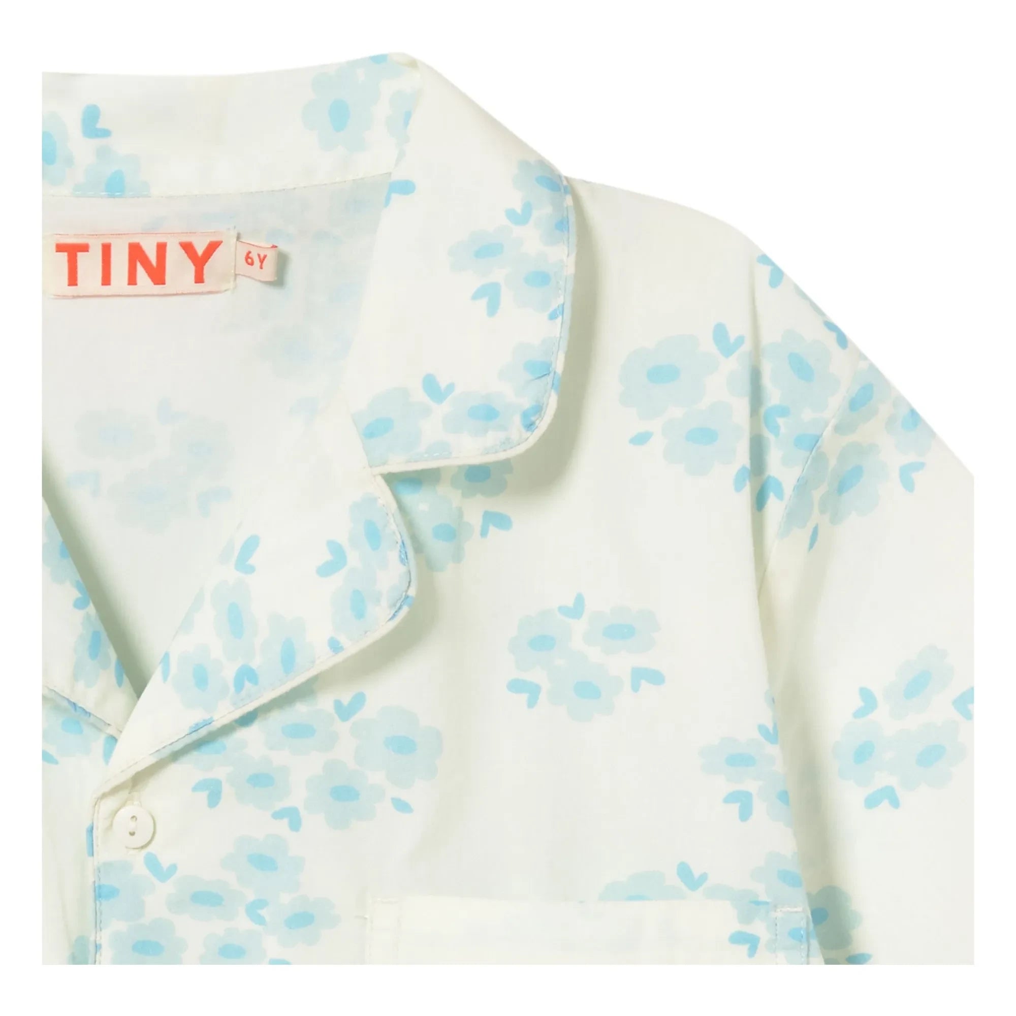 Tinycottons - Blumenmuster Hemd und Hose Set | Weiß