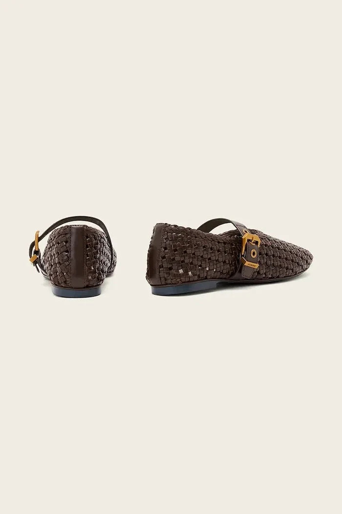AllSaints Sabine Woven Flat Deri Babet