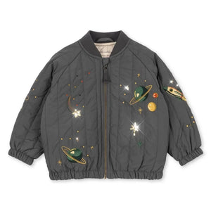 Konges Sløjd - Juno Space Pailletten-Bomberjacke | Kohlegrau