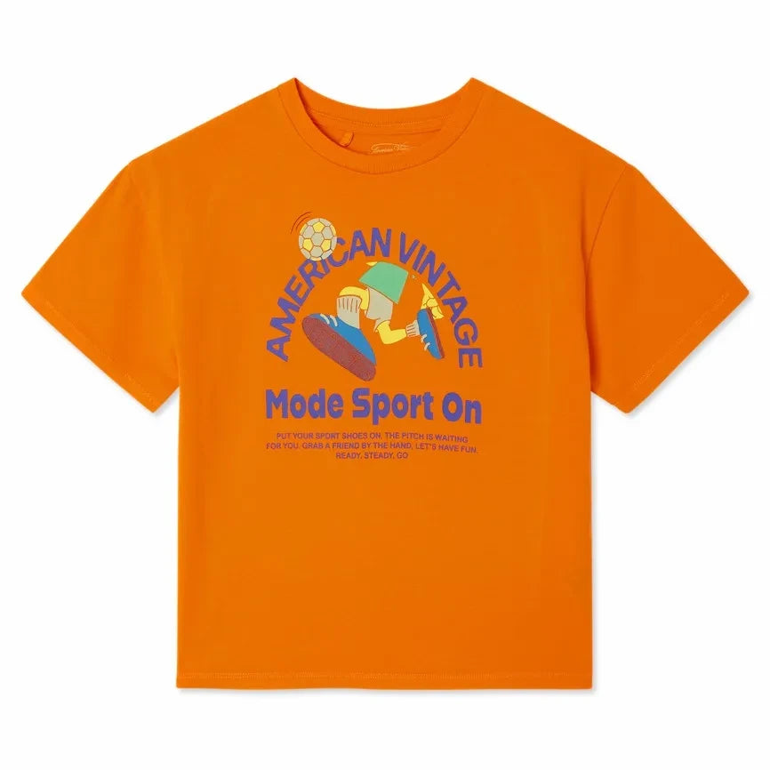American Vintage - Fizvalley Mode Sport On T-Shirt | Orange