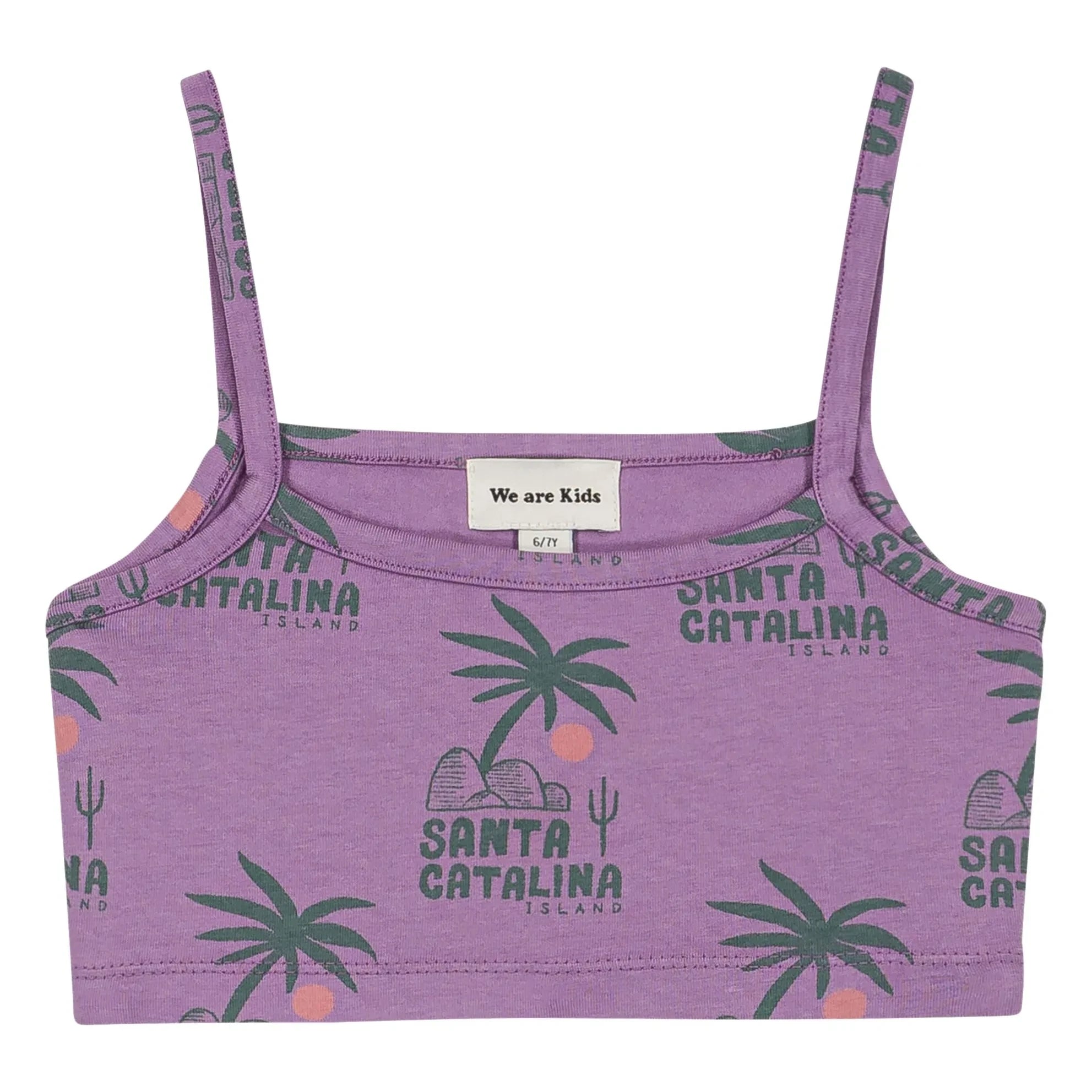 We Are Kids - Crop Top Vic Palmiers Bio-Baumwolle | Lila